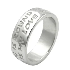 Ring aus echtem 925 Silber mit Gravur LOVE HAS NO END Silberring