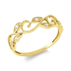 Ring aus 750 Gold Gelbgold 6 Brillanten 0,06ct TW-SI B:5,7mm