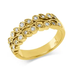 Ring aus 750 Gold Gelbgold 20 Brillanten 0,24ct TW-VSI/SI B:6,3mm