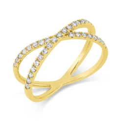 Ring aus 750 Gold Gelbgold 35 Brillanten 0,32ct TW-SI B:6,9mm