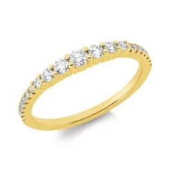 Ring aus 750 Gold Gelbgold 21 Brillanten 0,33ct TW-SI B:2,5mm