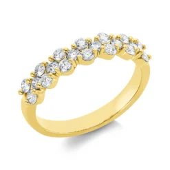 Ring aus 750 Gold Gelbgold 20 Brillanten 0,67ct TW-SI B:4,4mm