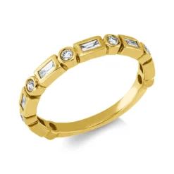 Ring aus 750 Gold Gelbgold 13 Diamanten 0,35ct TW B:2,7mm