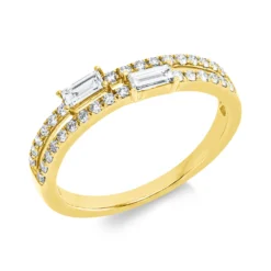 Ring aus 750 Gold Gelbgold 34 Diamanten 0,47ct B:20mm