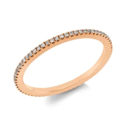 Ring aus 750 Gold Rotgold 65 Diamanten 0,14ct I-SI B:1,3mm
