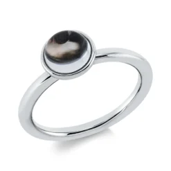Ring aus 750 Gold Weißgold Amethyst 1,39ct grün B:7,9mm Zarge