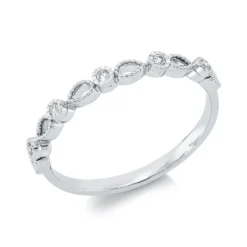 Ring aus 750 Gold Weißgold 5 Brillanten 0,05ct TW-SI B:2,2mm