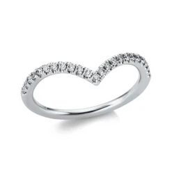 Ring aus 585 Gold Weißgold 23 Brillanten 0,22ct TW-VSI H:6mm