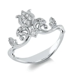 Ring aus 750 Gold Weißgold 17 Brillanten 0,17ct TW-SI/PI H:11,2mm
