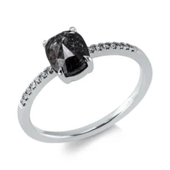 Ring aus 750 Gold Weißgold 14 Brillanten 0,05ct I-SI B:6,7mm