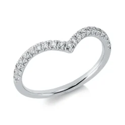 Ring aus 750 Gold Weißgold 21 Brillanten 0,24ct TW-SI B:4,7mm