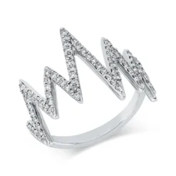 Ring aus 750 Gold Weißgold 79 Brillanten 0,46ct TW-SI B:16,3mm