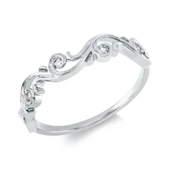 Ring aus 750 Gold Weißgold 5 Brillanten 0,07ct TW-SI B:4mm