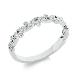 Ring aus 750 Gold Weißgold 28 Brillanten 0,15ct TW-SI B:3,1mm