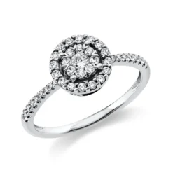 Ring aus 750 Gold Weißgold 45 Brillanten 0,36ct TW-SI Ø8mm