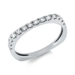 Ring aus 750 Gold Weißgold 14 Brillanten 0,31ct W-PI B:2,3mm
