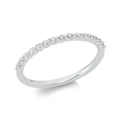 Ring aus 750 Gold Weißgold 15 Brillanten 0,14ct TW-SI B:1,2mm