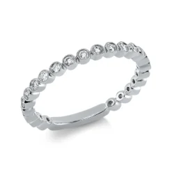 Ring aus 750 Gold Weißgold 23 Brillanten 0,24ct TW-SI B:2mm Zarge