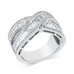 Ring aus 750 Gold Weißgold 187 Diamanten 1,56ct B:11,3mm