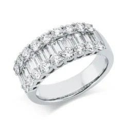 Ring aus 750 Gold Weißgold 30 Diamanten 2,12ct TW-SI B:8,6mm