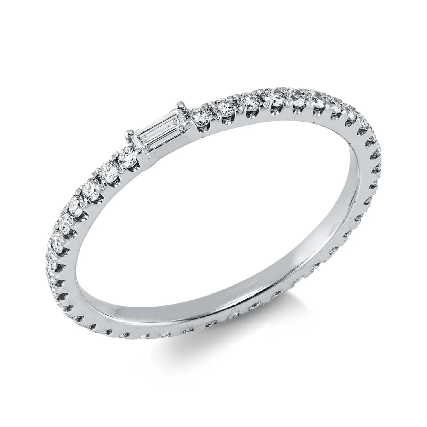 Ring aus 750 Gold Weißgold 41 Diamanten 0,4ct TW-VSI/SI B:1,8mm
