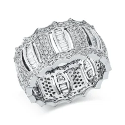 Ring aus 750 Gold Weißgold 304 Diamanten 1,25ct F-VSI B:11,1mm