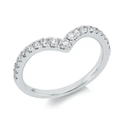 Ring aus 750 Gold Weißgold 19 Diamanten 0,43ct TW-SI B:5,7mm