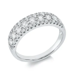Ring aus 585 Gold Weißgold 43 Diamanten 1,09ct W-SI B:5,5mm