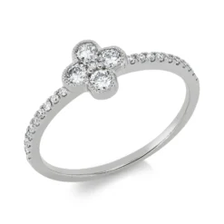 Ring aus 750 Gold Weißgold 25 Diamanten 0,34ct TW-PI B:6,8mm