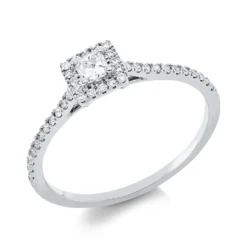 Ring aus 750 Gold Weißgold 39 Diamanten 0,32ct TW-SI B:5,3mm