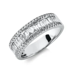 Ring aus 750 Gold Weißgold 68 Diamanten 0,93ct B:5,9mm