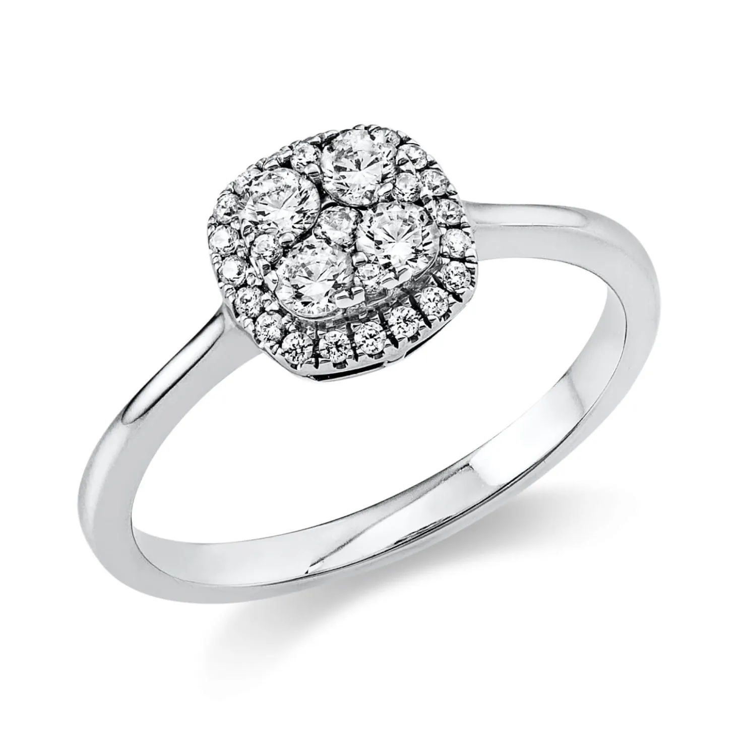 Ring aus 950 Platin 29 Diamanten 0,34ct TW-SI B:10,2mm