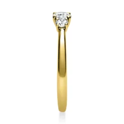 Ring Damenring aus 585 Gold Gelbgold mit 3 Diamanten Brillanten 0,47 Ct.