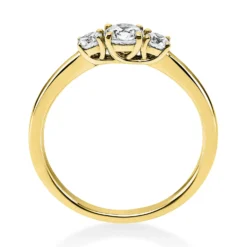 Ring Damenring aus 585 Gold Gelbgold mit 3 Diamanten Brillanten 0,47 Ct.