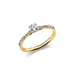 Ring Damenring aus 585 Gold Gelbgold mit 17 Diamanten Brillanten 0,51 Ct.