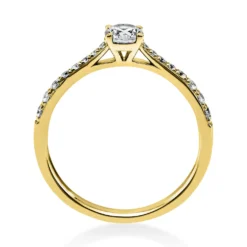 Ring Damenring aus 585 Gold Gelbgold mit 17 Diamanten Brillanten 0,51 Ct.