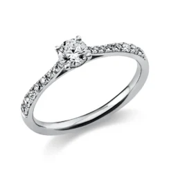 Ring Damenring aus 750 Gold Weißgold mit 17 Diamanten Brillanten 0,51 Ct.