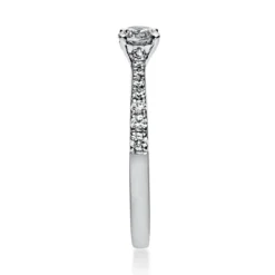 Ring Damenring aus 750 Gold Weißgold mit 17 Diamanten Brillanten 0,51 Ct.