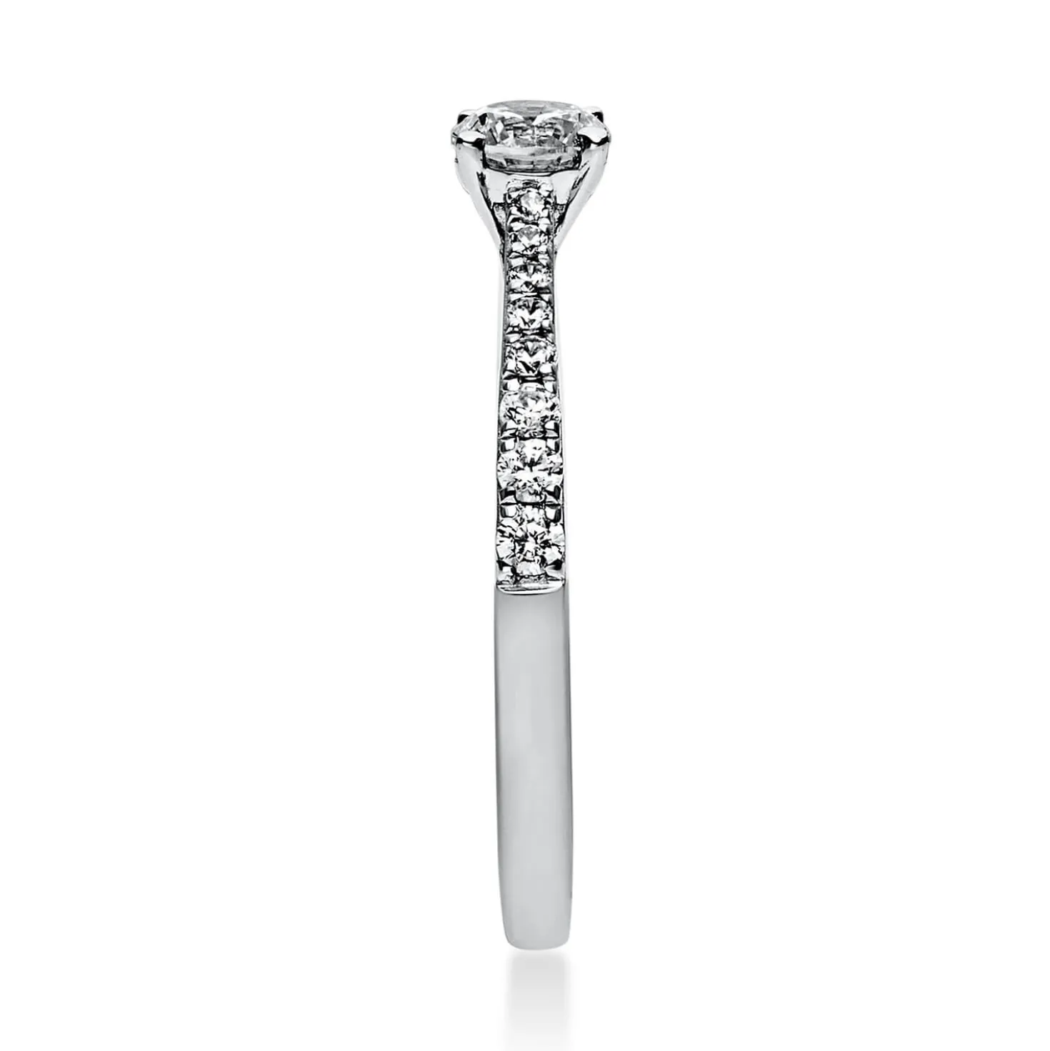 Ring Damenring aus 585 Gold Weißgold mit 17 Diamanten Brillanten 0,51 Ct.