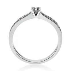 Ring Damenring aus 950 Platin mit 17 Diamanten Brillanten 0,29 Ct. 4er-Krappe
