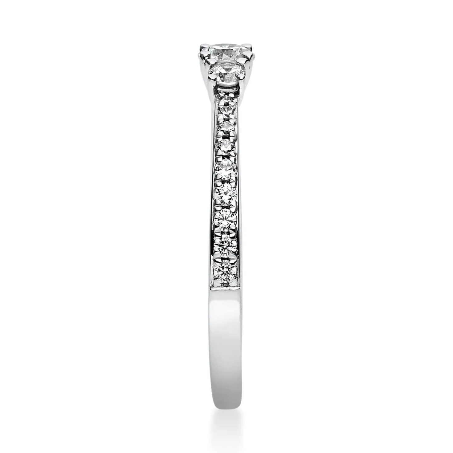 Ring Damenring aus 950 Platin mit 21 Diamanten Brillanten 0,37 Ct. 4er-Krappe