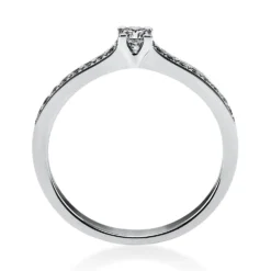 Ring Damenring aus 950 Platin mit 17 Diamanten Brillanten 0,22 Ct. 4er-Krappe