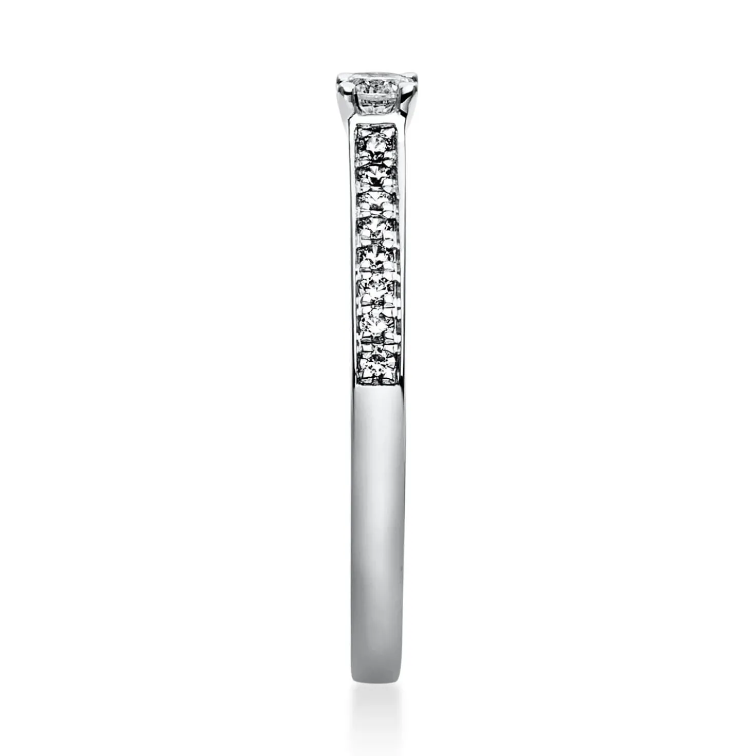 Ring Damenring aus 950 Platin mit 17 Diamanten Brillanten 0,22 Ct. 4er-Krappe