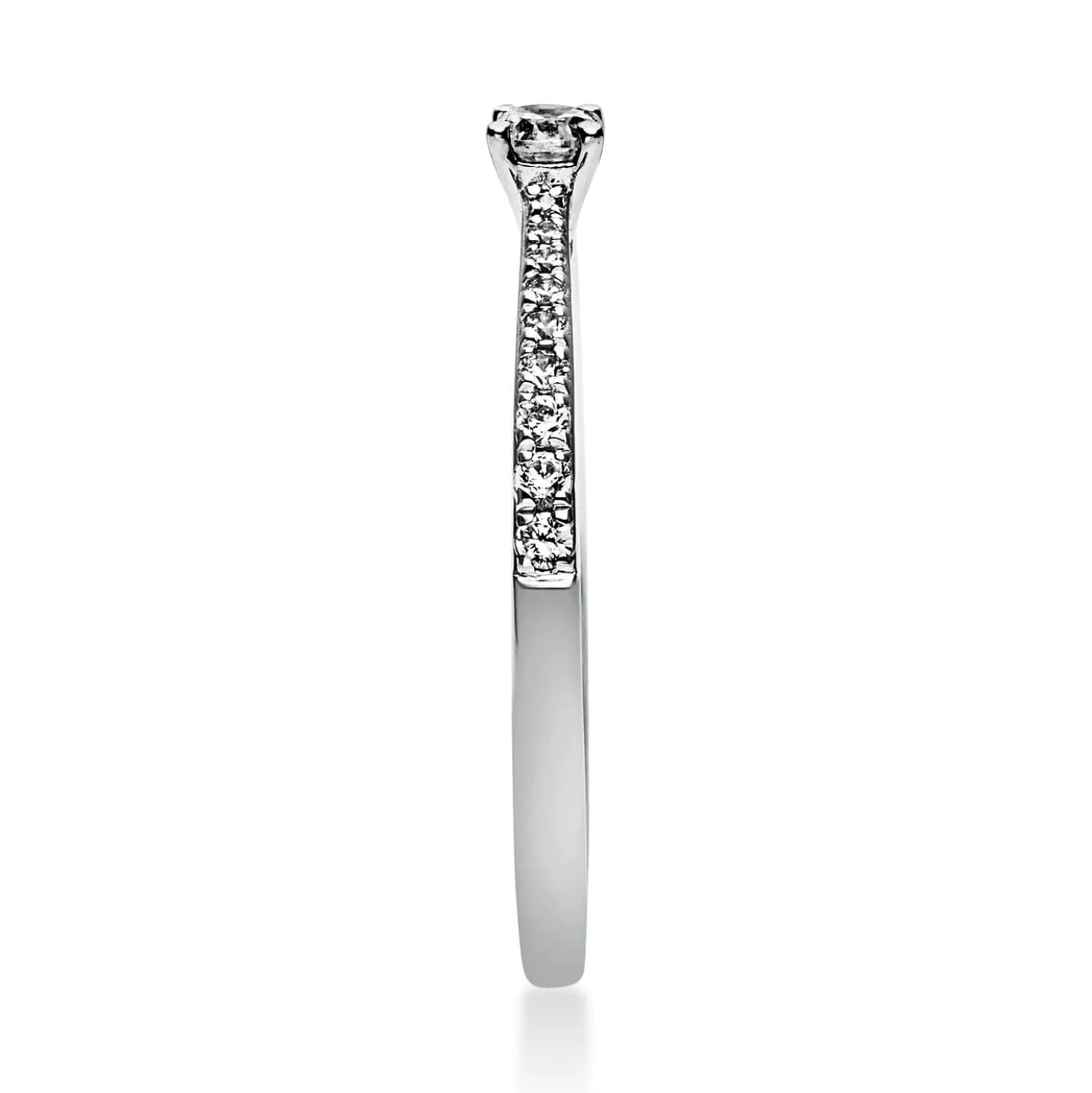 Ring Damenring aus 950 Platin mit 19 Diamanten Brillanten 0,22 Ct. 4er-Krappe