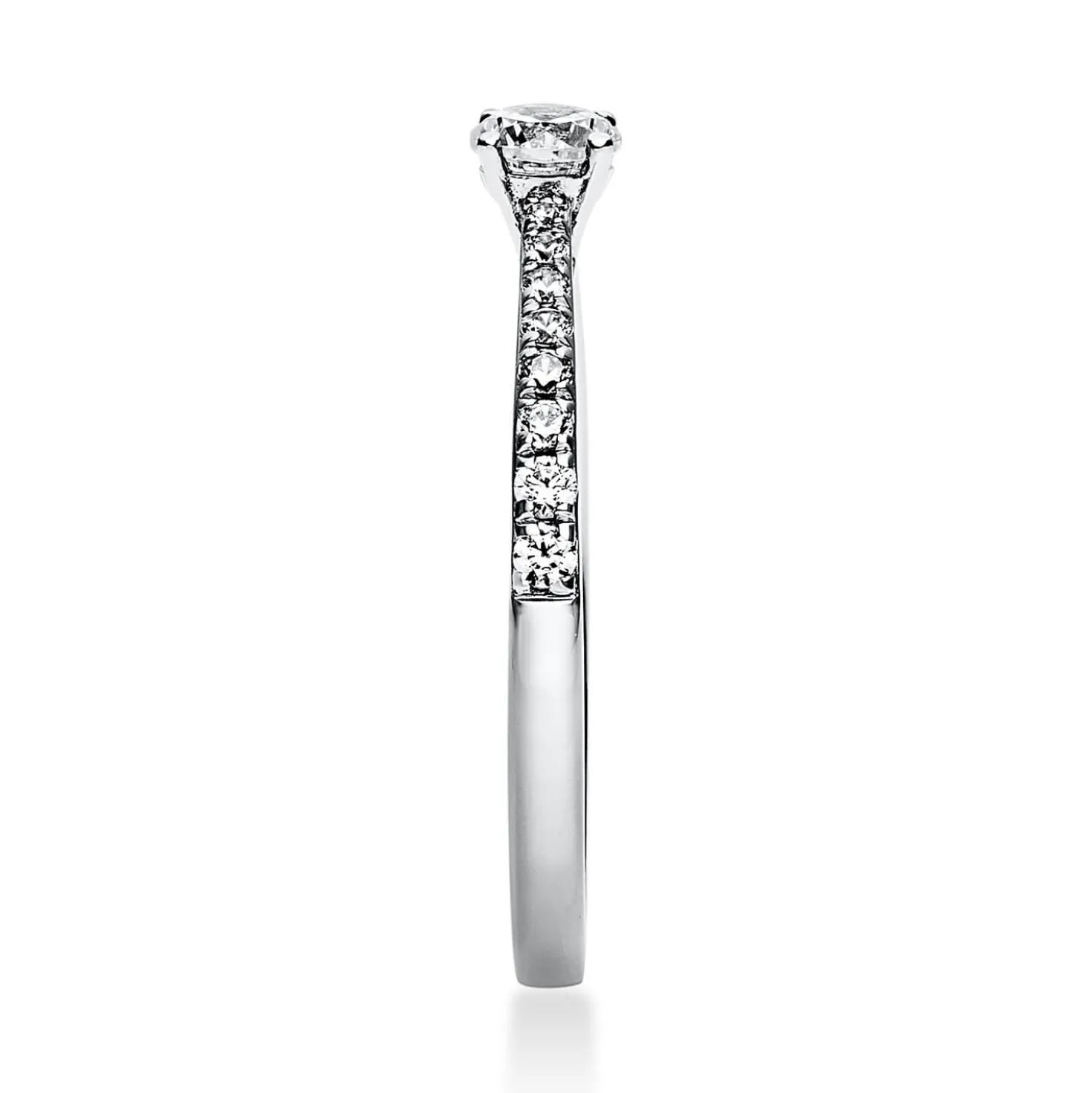 Ring Damenring aus 950 Platin mit 17 Diamanten Brillanten 0,37 Ct. 4er-Krappe