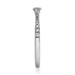 Ring Damenring aus 950 Platin mit 17 Diamanten Brillanten 0,30 Ct. 4er-Krappe