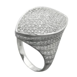 Ring Damenring mit sehr vielen Zirkonia weiß 925 Silber
