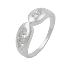 Ring Damenring mit Zirkonia 925 Silber glänzend 6mm Silberring