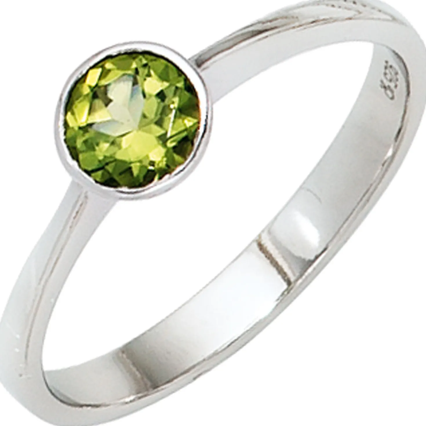 Ring Damenring Peridot grün 925 Silber rhodiniert Fingerschmuck Damen