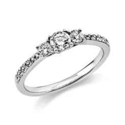 Ring Damenring Platinring aus 950 Platin mit 15 Diamanten Brillanten 0,58 Ct.